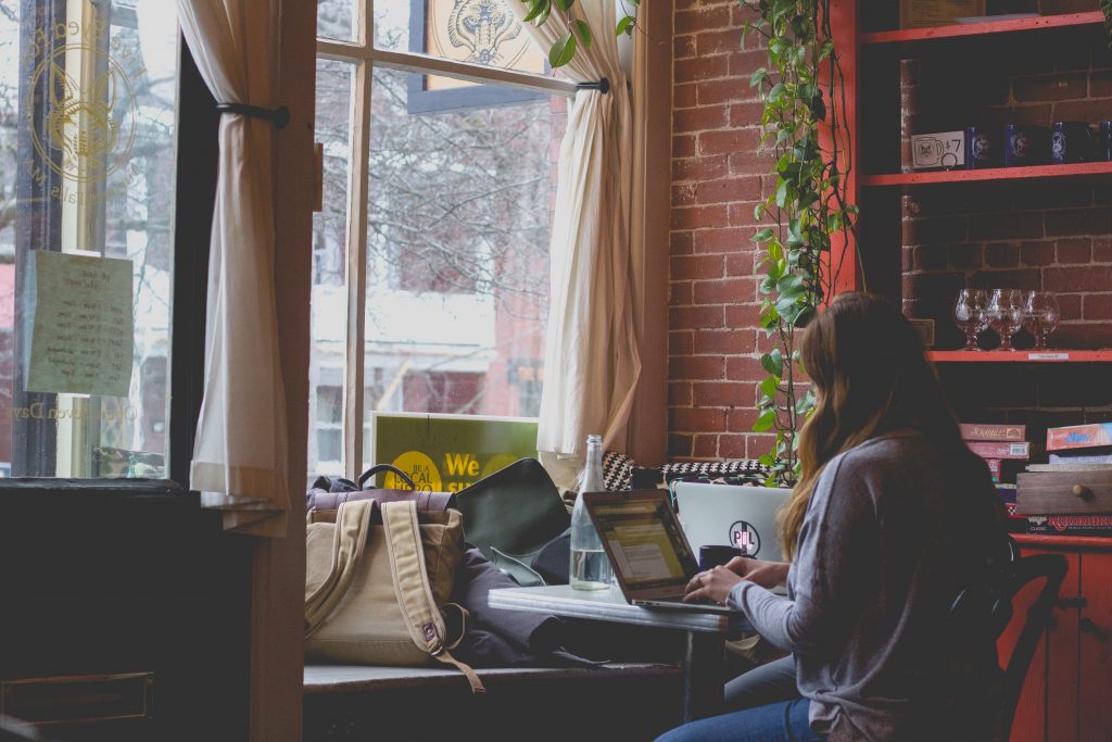 millennial on laptop